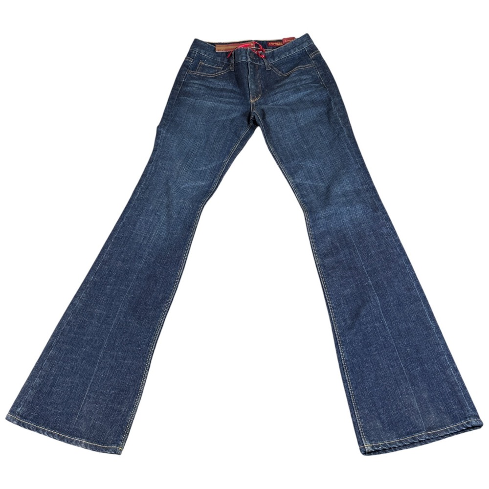 Express Mia Jeans Womens 4 Large‎ Blue Denim Slim Fit High Rise Boot Leg Casual